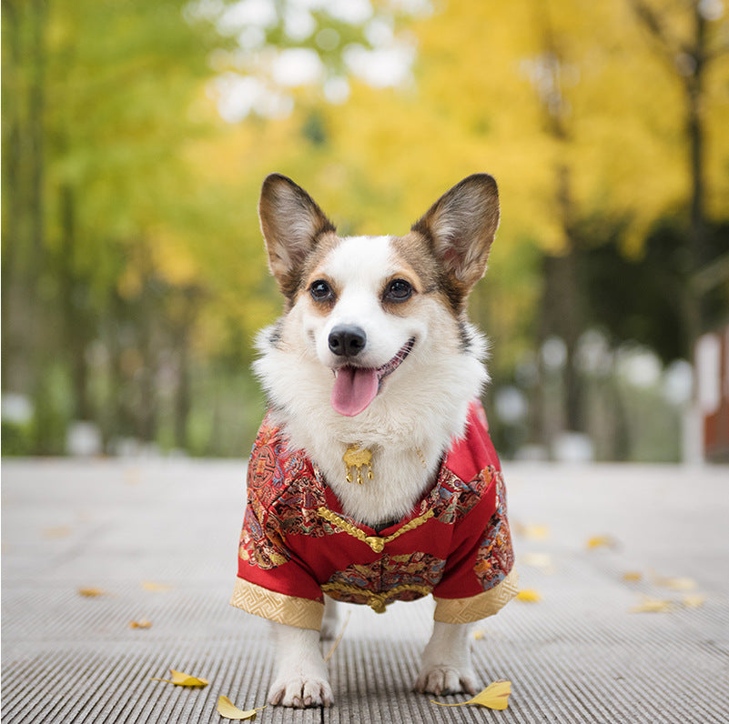 Pet Apparel Dog Corgi Tang Suit