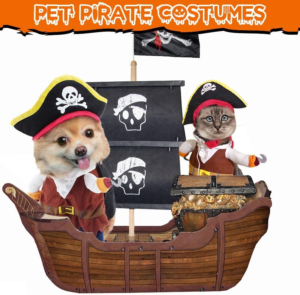 Cat Costume Pirate Pet Clothes for Puppy Kitty