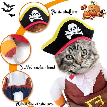 Cat Costume Pirate Pet Clothes for Puppy Kitty