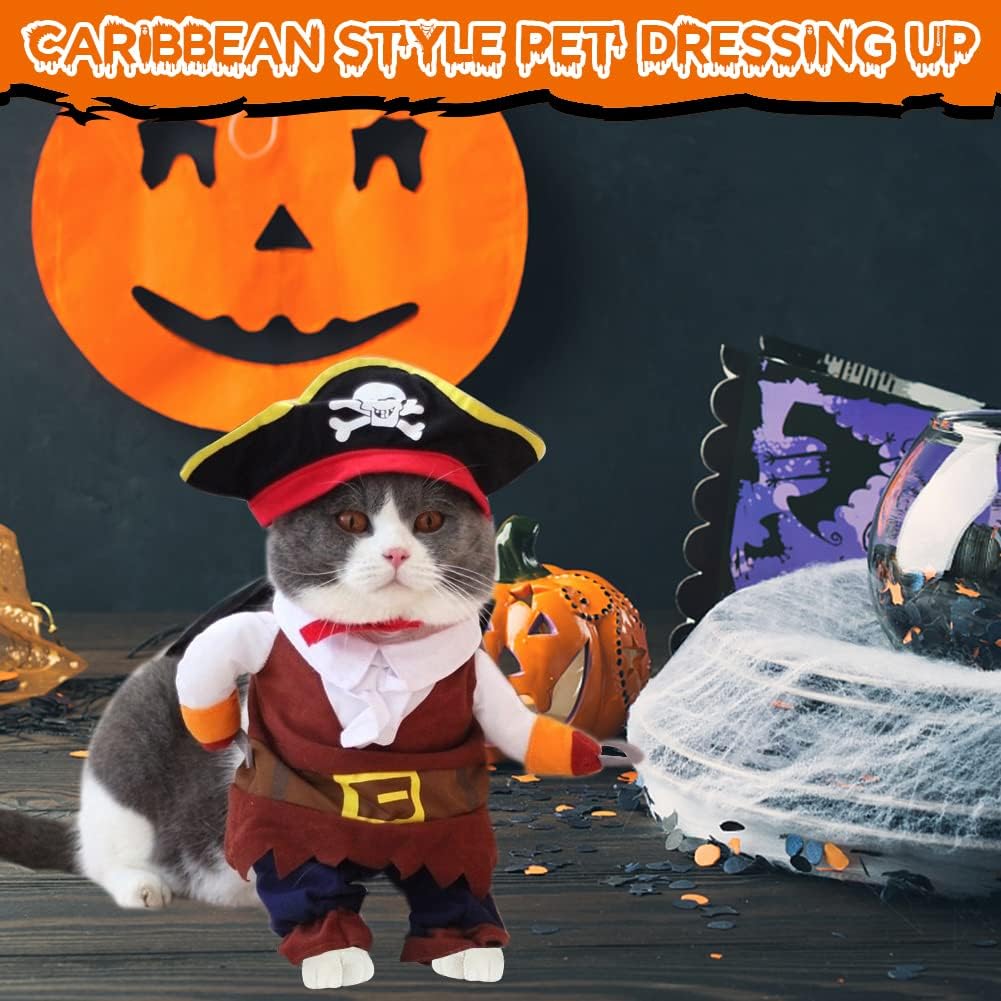 Cat Costume Pirate Pet Clothes for Puppy Kitty