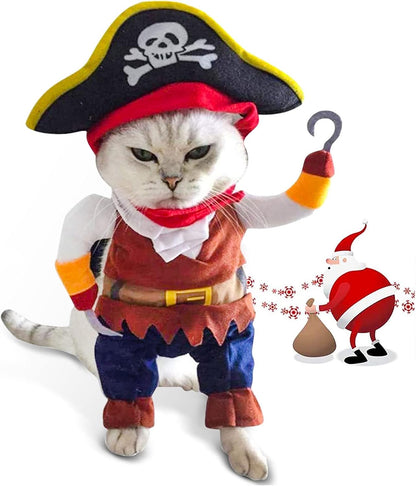 Cat Costume Pirate Pet Clothes for Puppy Kitty