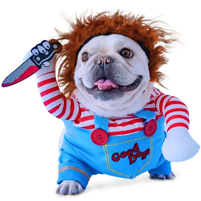 Deadly Doll Dog Costume Halloween Puppy Cosplay Funny Clothes