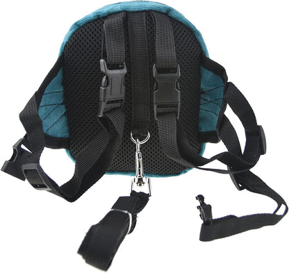 Dog Backpack Harness with Leash, Dog Poop Bag Dispenser