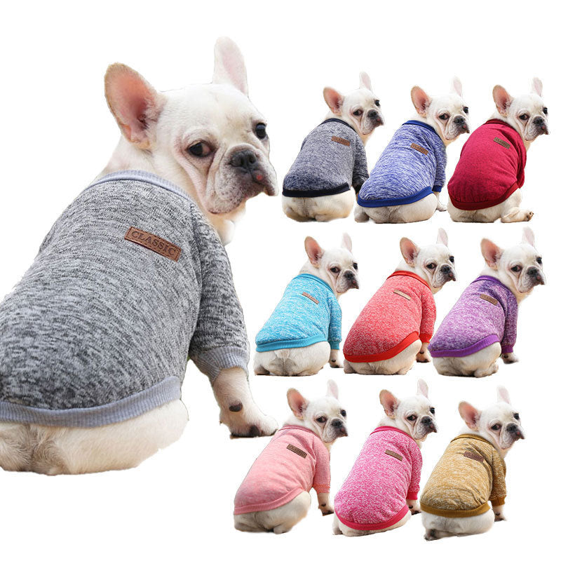 Pet Dog Clothes Winter Warm Shirt Puppy Sweater