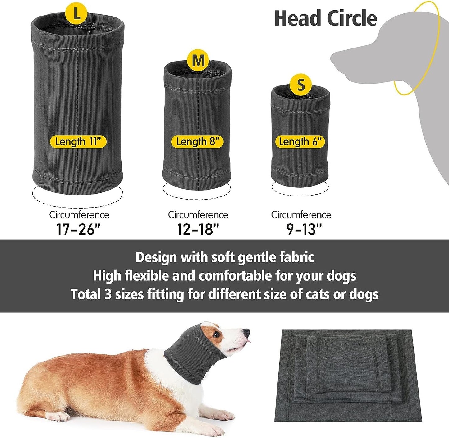 Dogs Hood, Dog Ear Muffs for Noise Protection and Warm