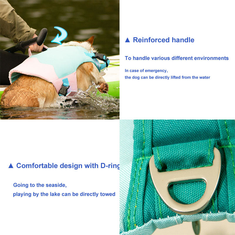 Floatation Vest Dog Harness Swimsuit Pet Life Jacket