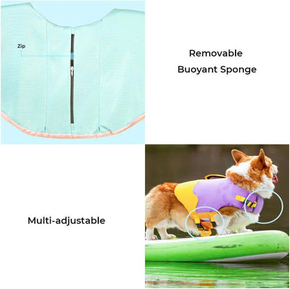 Floatation Vest Dog Harness Swimsuit Pet Life Jacket