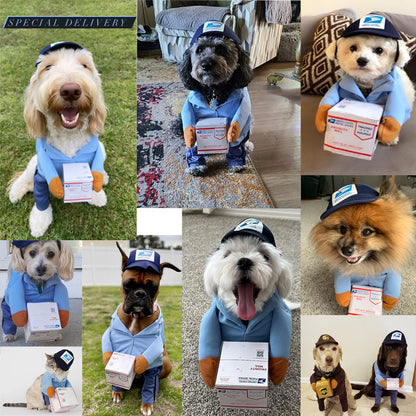 Halloween Cosplay Dog Mail Carrier Costume USPS