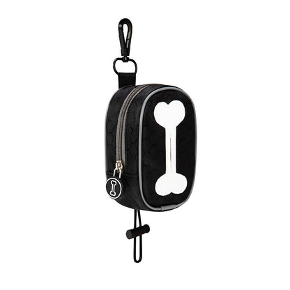 Dog Poop Bags Holder Dispenser with Leash Clip & Elastic Cord