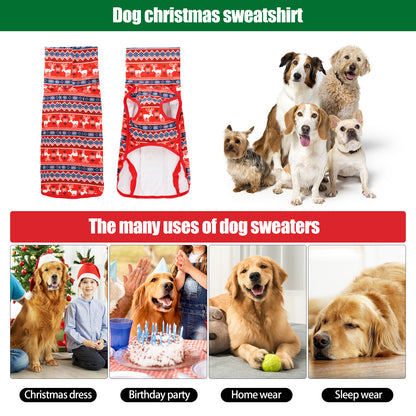 Christmas pattern Dog Sweater Pullover Winter Vest Sweatshirt for Dogs