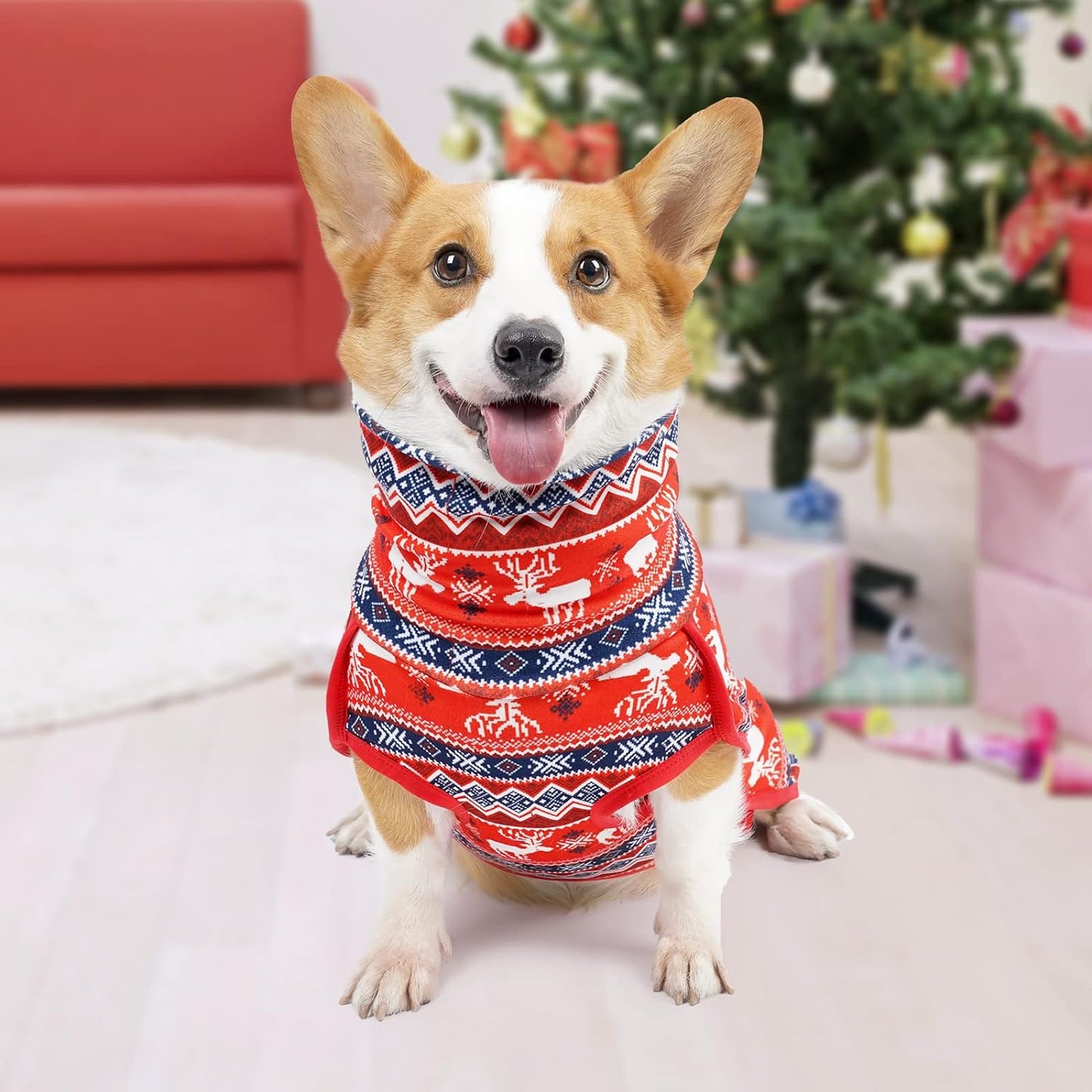 Christmas pattern Dog Sweater Pullover Winter Vest Sweatshirt for Dogs