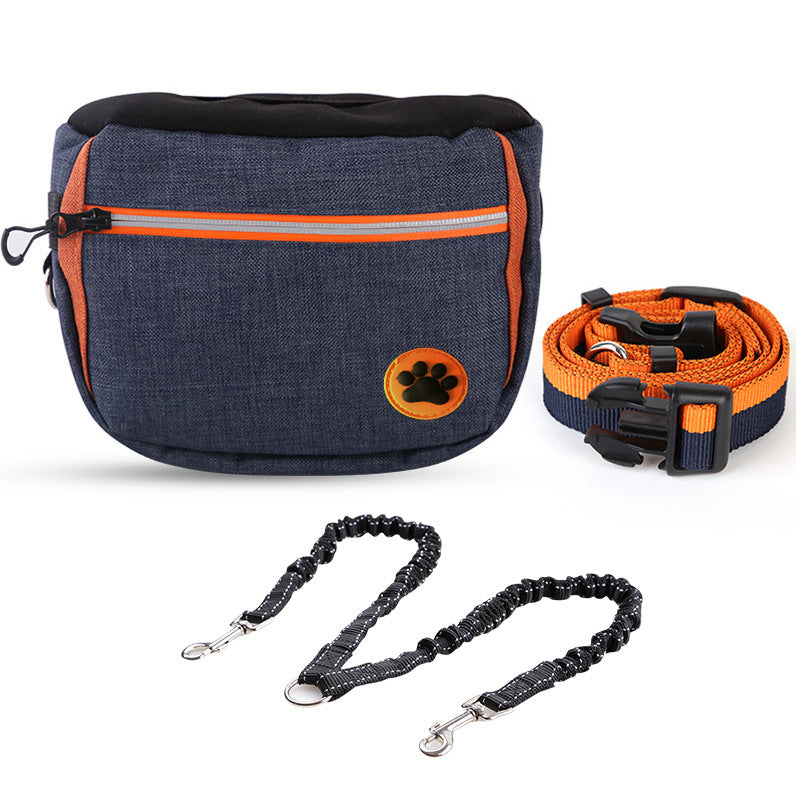 Dog Treat Pouch Waist Bag Adjustable Pet Training Bags with Poop Bag Dispenser