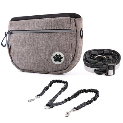 Dog Treat Pouch Waist Bag Adjustable Pet Training Bags with Poop Bag Dispenser