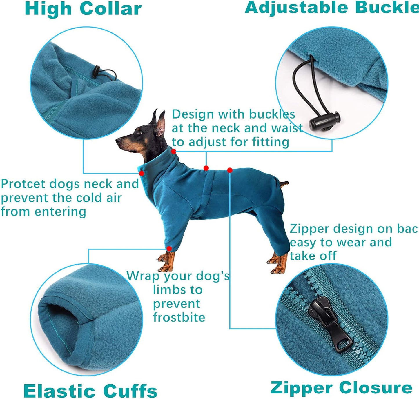 Dog Winter Coat Soft Fleece Pullover Pajamas