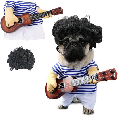 Pet Halloween Costume Funny Dog Guitar Cosplay for Puppy Cat