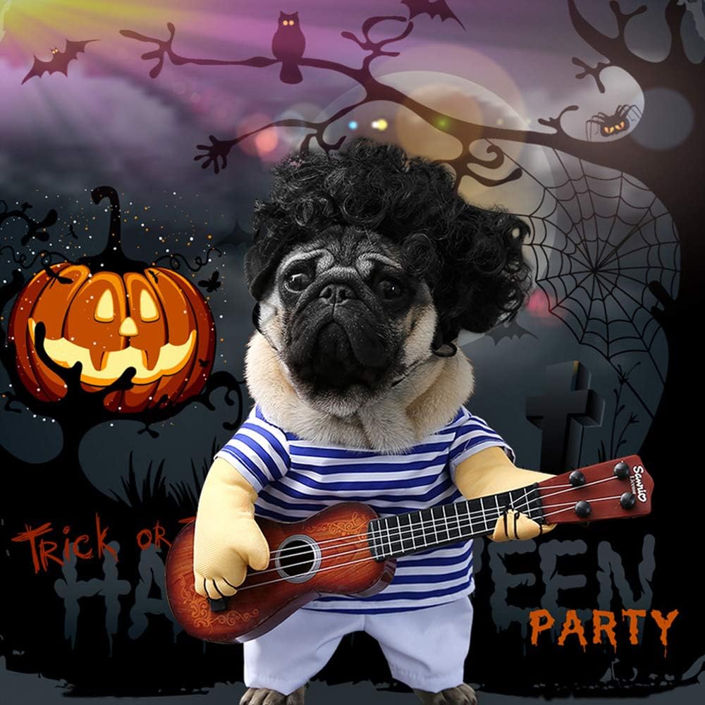 Pet Halloween Costume Funny Dog Guitar Cosplay for Puppy Cat