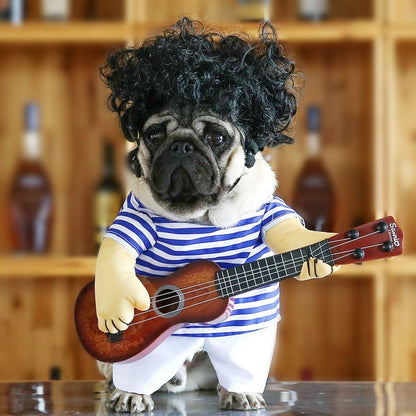 Pet Halloween Costume Funny Dog Guitar Cosplay for Puppy Cat