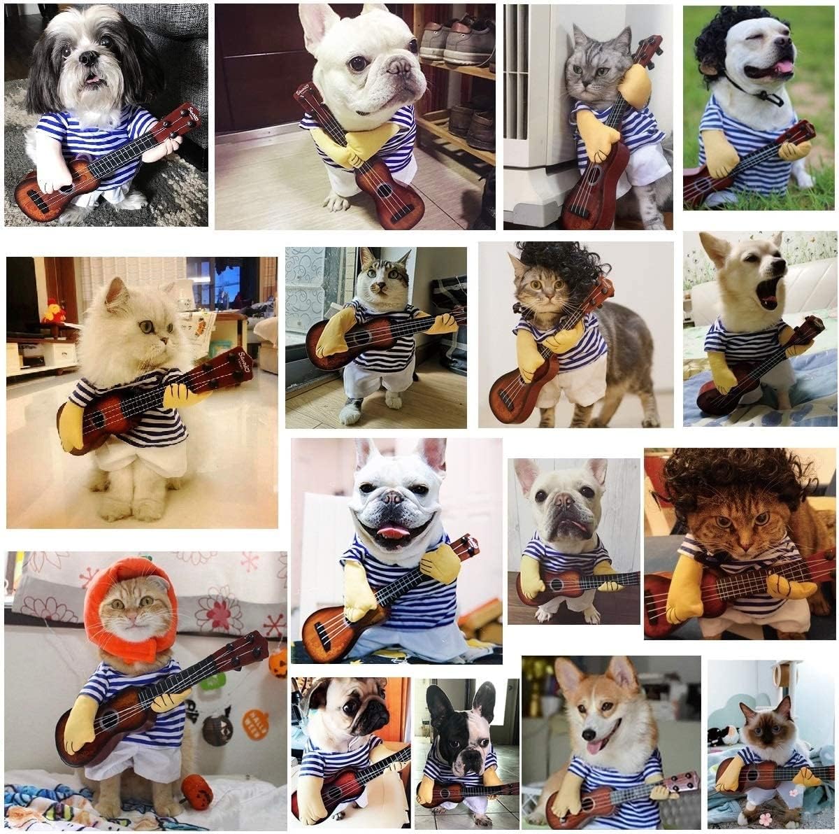 Pet Halloween Costume Funny Dog Guitar Cosplay for Puppy Cat