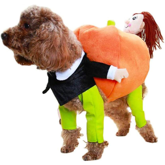 Pet Halloween Costume Pets Pumpkin Suit for Small Dogs and Cats