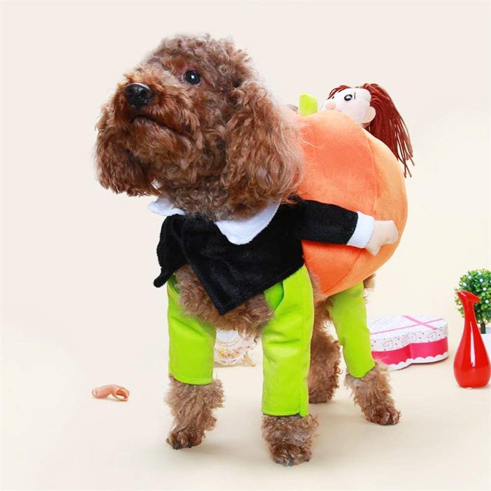 Pet Halloween Costume Pets Pumpkin Suit for Small Dogs and Cats