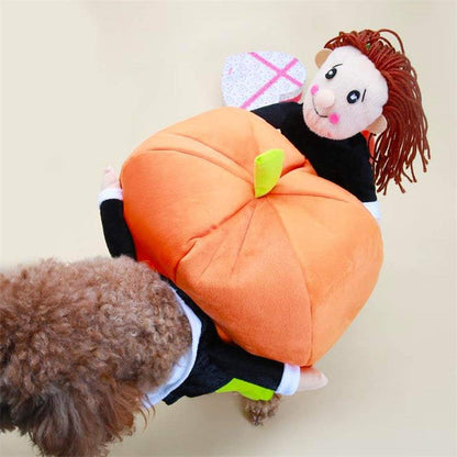 Pet Halloween Costume Pets Pumpkin Suit for Small Dogs and Cats