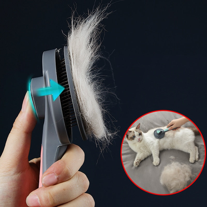 Dog and Cat Comb Hair Remover Brush for Pet Grooming