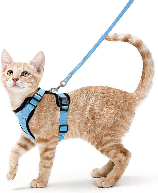 Cat Harness and Leash for Walking, Escape Proof Soft Adjustable Vest Harnesses