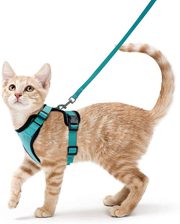 Cat Harness and Leash for Walking, Escape Proof Soft Adjustable Vest Harnesses