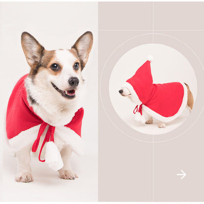 Pet Christmas Costume Cape with Hat