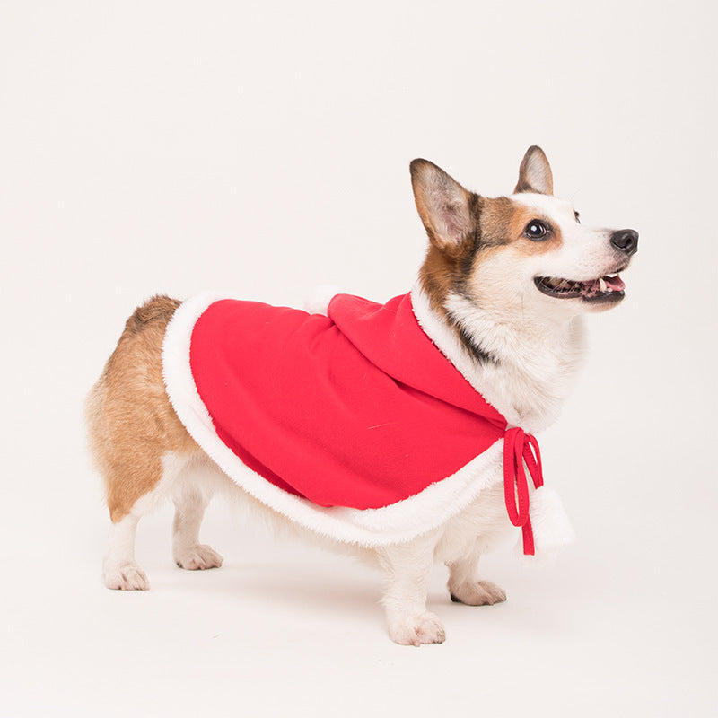 Pet Christmas Costume Cape with Hat