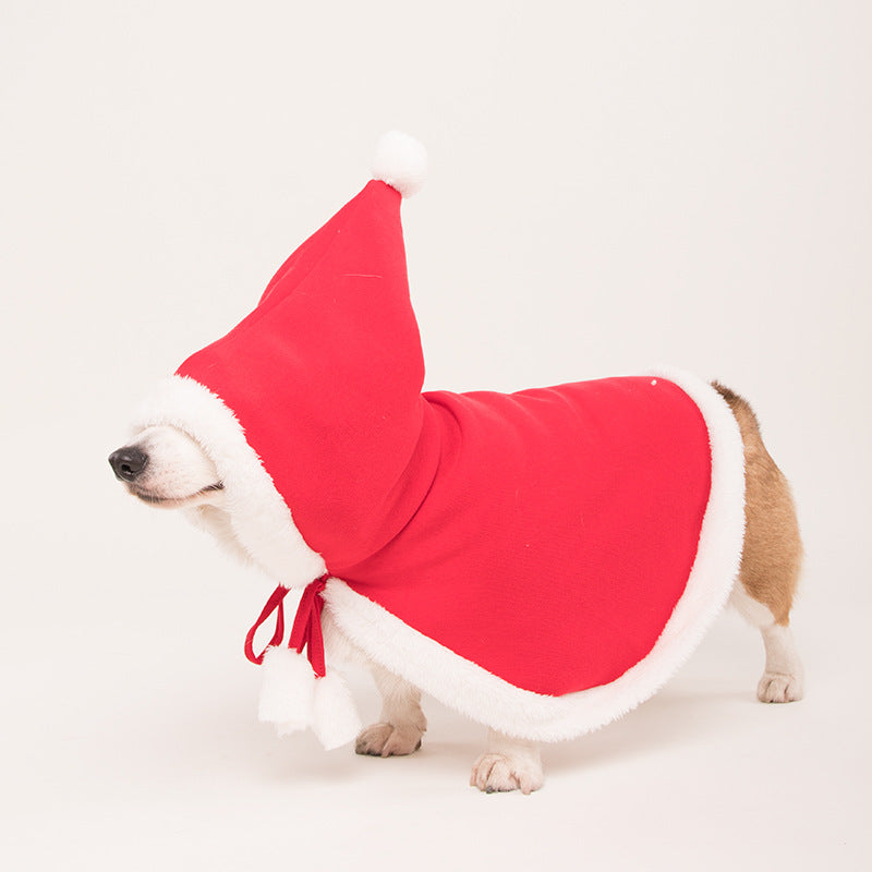 Pet Christmas Costume Cape with Hat