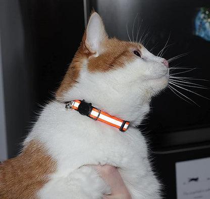 10 Pcs Adjustable Reflective Cat Collars for Newborn Pets Dogs