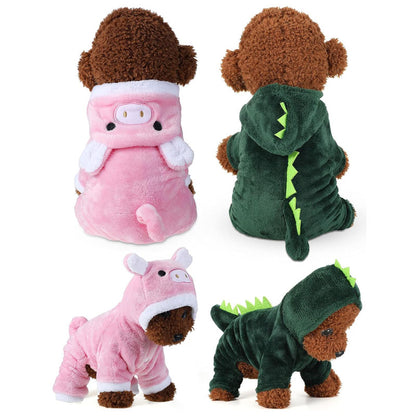 Dog Christmas Costume | Warm Hoodie 2 Pack