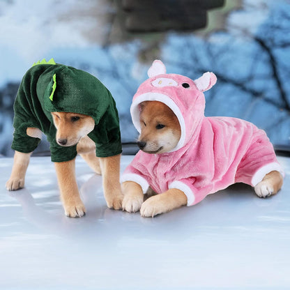 Dog Christmas Costume | Warm Hoodie 2 Pack